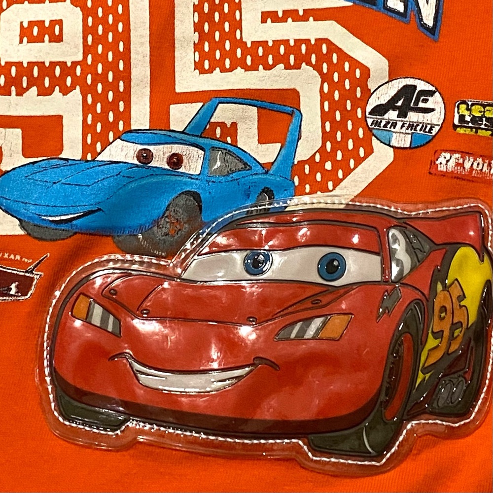 Vintage Disney Cars Lightning McQueen T-Shirt & Shorts Infant 12M Y2K - Picture 7 of 10